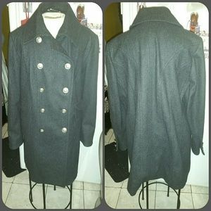 Military style wool Pea Coat